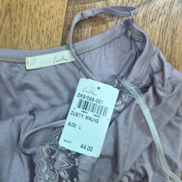 NWT Lush Woman’s Dusty Mauve Night Dress Size L - Picture 4 of 4